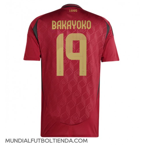 Camiseta Bélgica Johan Bakayoko #19 Primera Equipación Replica Eurocopa 2024 mangas cortas